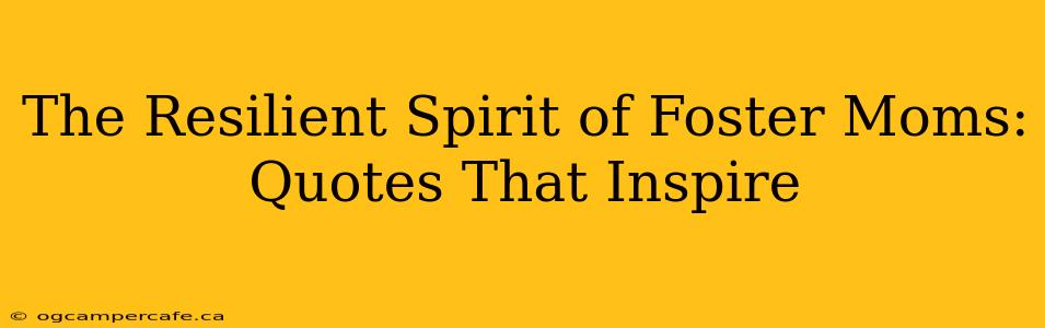 The Resilient Spirit of Foster Moms:  Quotes That Inspire