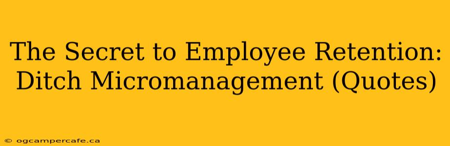 The Secret to Employee Retention: Ditch Micromanagement (Quotes)