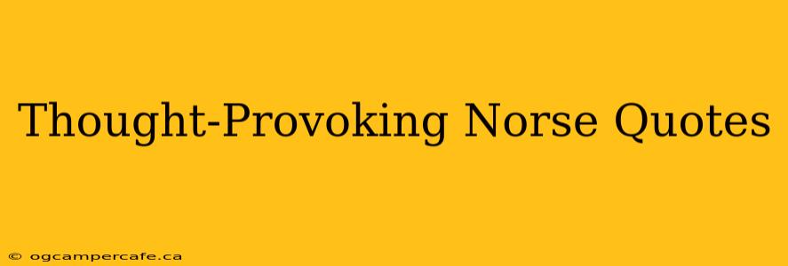 Thought-Provoking Norse Quotes