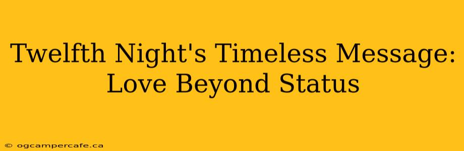 Twelfth Night's Timeless Message: Love Beyond Status