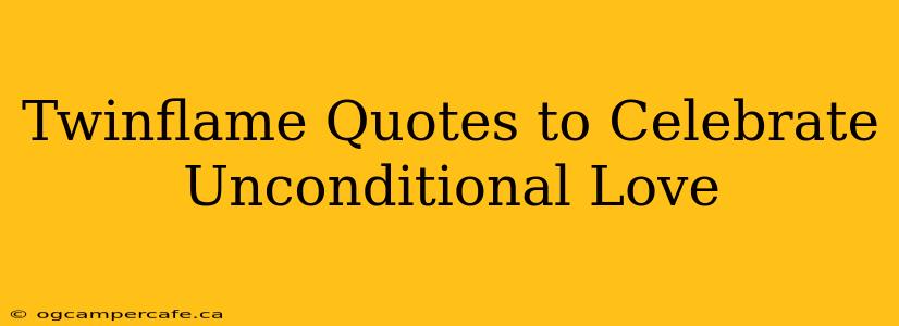 Twinflame Quotes to Celebrate Unconditional Love