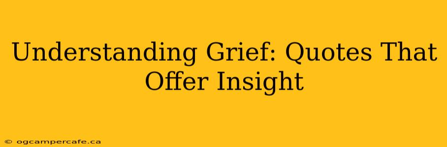 Understanding Grief: Quotes That Offer Insight