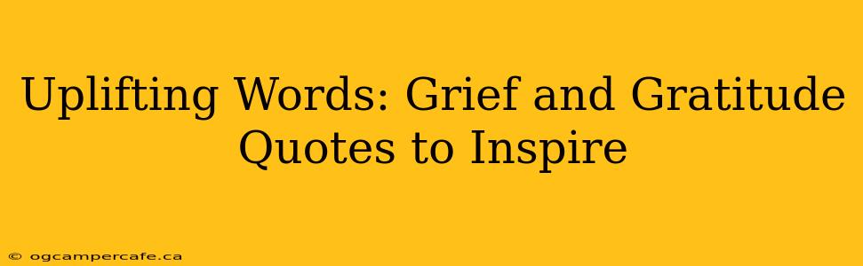 Uplifting Words: Grief and Gratitude Quotes to Inspire