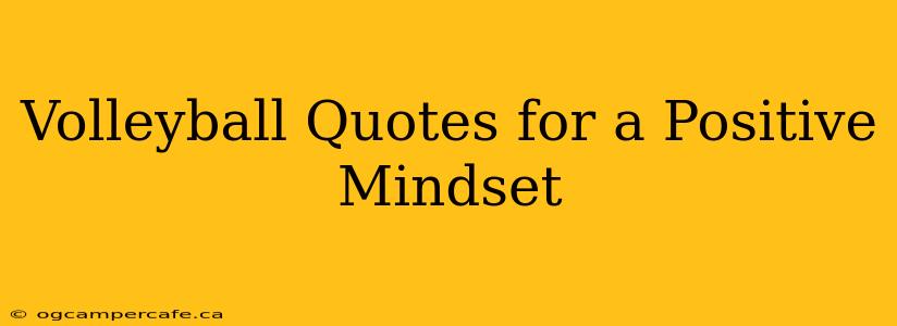 Volleyball Quotes for a Positive Mindset