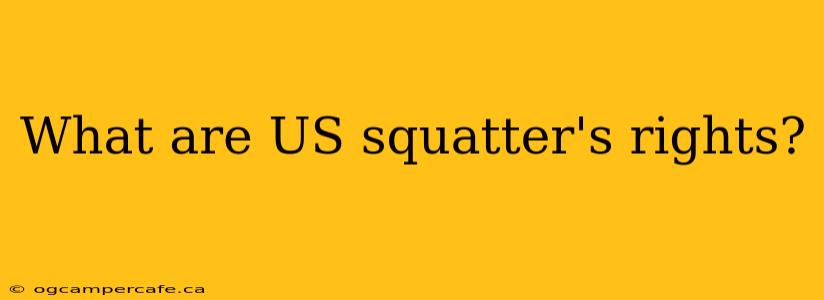 What are US squatter's rights?