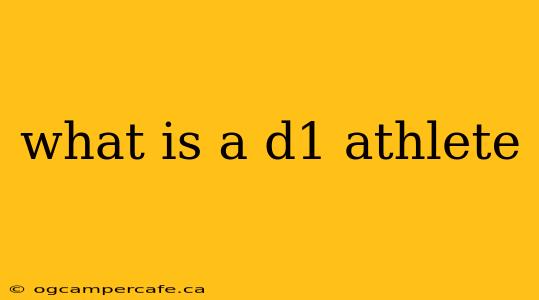 what is a d1 athlete