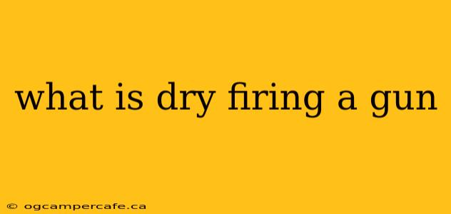 what is dry firing a gun