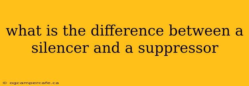what is the difference between a silencer and a suppressor