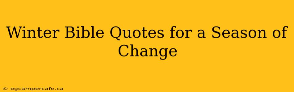 Winter Bible Quotes for a Season of Change