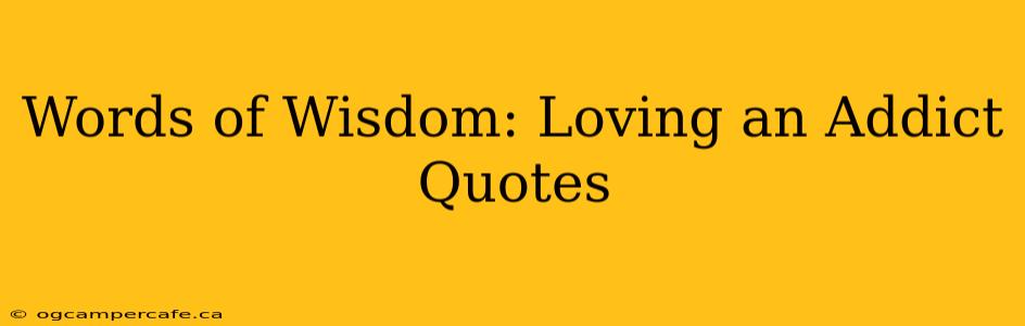Words of Wisdom: Loving an Addict Quotes