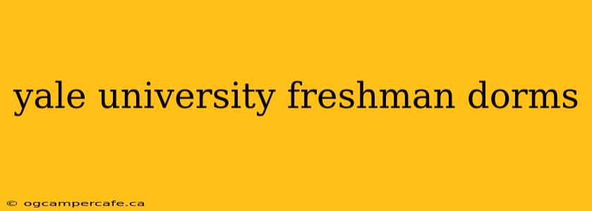 yale university freshman dorms